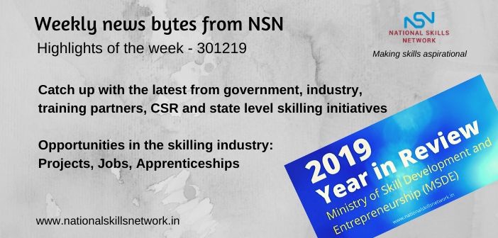News Bytes on Skill Development and Vocational Training – 301219