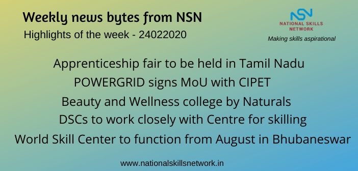 News Bytes on Skill Development and Vocational Training – 25022020