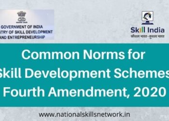 Common Norms for Skill Development Schemes Fourth Amendment, 2020