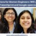 Registrations for Women Engineers (WE)