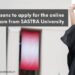 Top 5 reasons to apply for online BBA program from SASTRA University (NAAC A++NIRF Rank24)