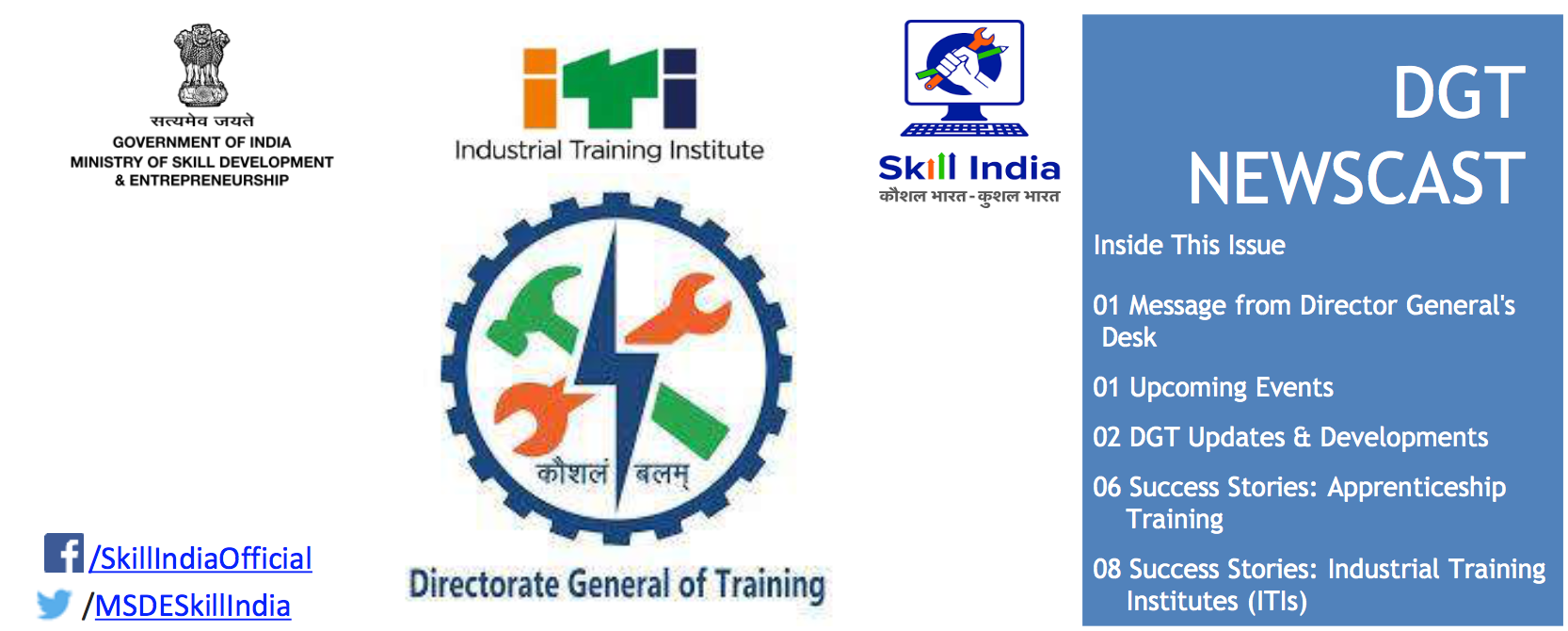 Newsletter from Directorate General of Training (DGT) - MSDE