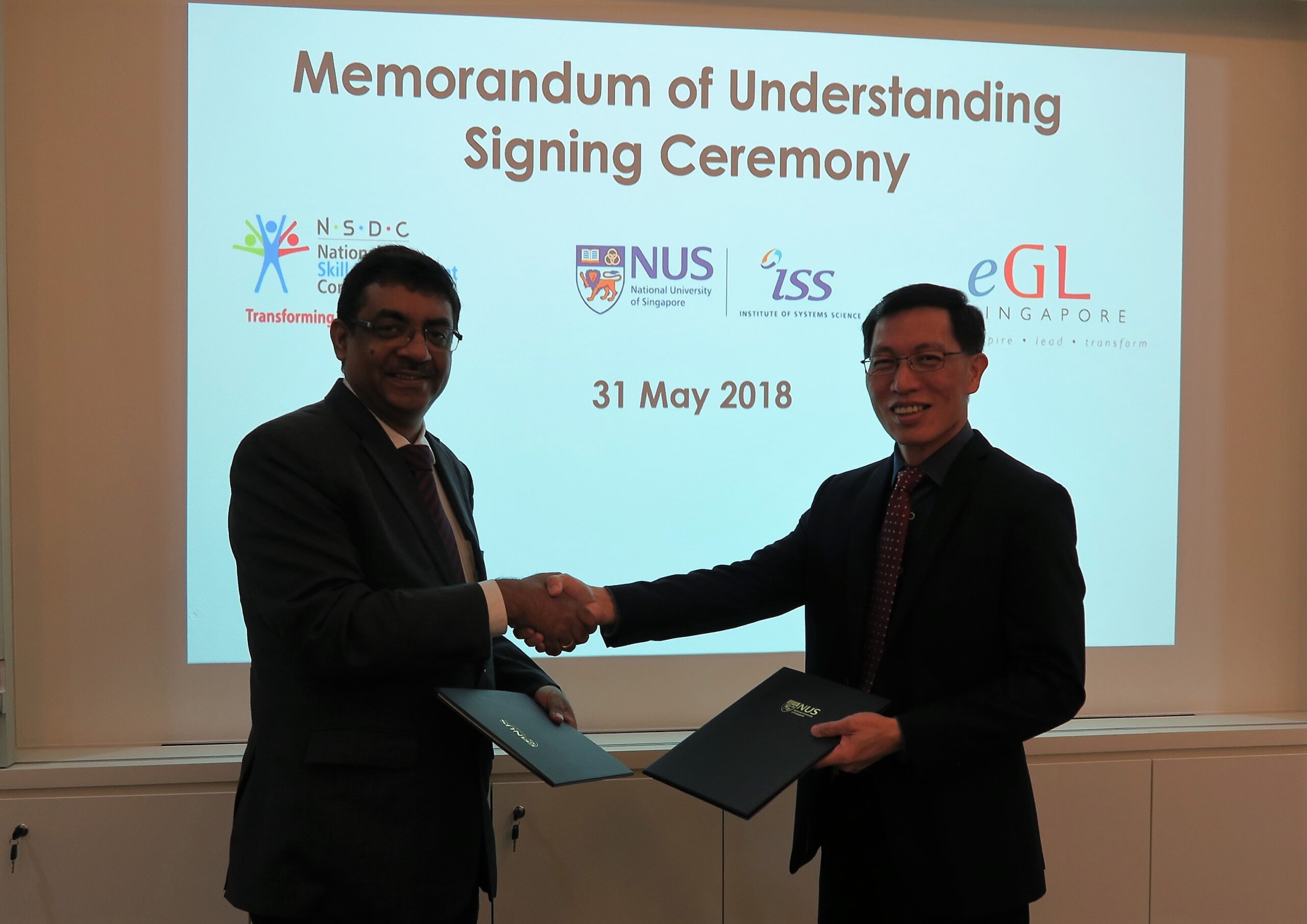 NUS Institute Singapore NSDC MoU