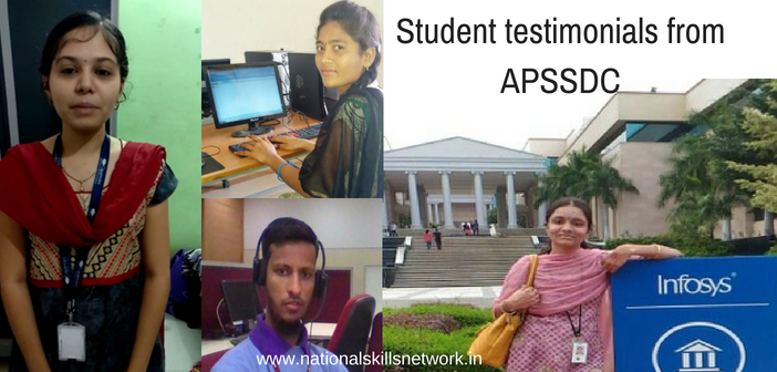 Student testimonials from APSSDC
