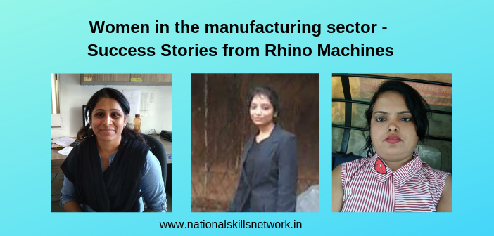 Women in manufacturing Rhino machines