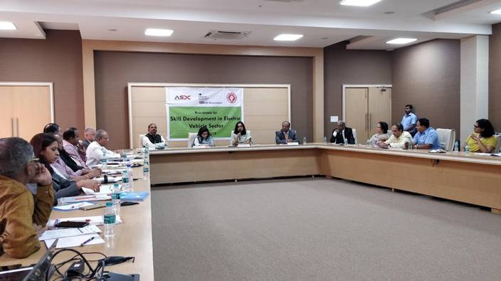 Roundtable on Skill Development for Electric Vehicles organized by DFID, ASDC and SSOU