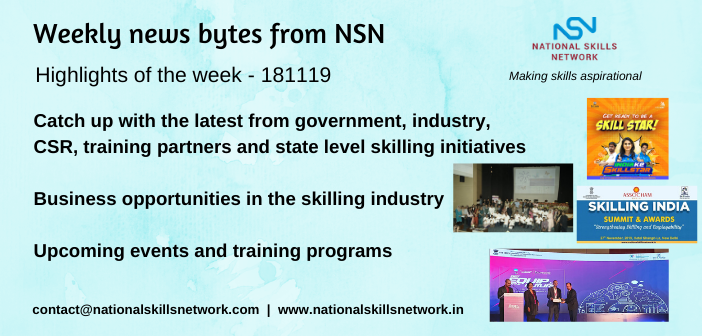 News Bytes on Skill Development and Vocational Training- 181119
