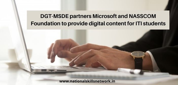 DGT-MSDE partners Microsoft and NASSCOM Foundation